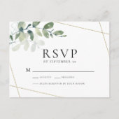 Eucalyptus Greenery Wedding RSVP Briefkaart (Voorkant)