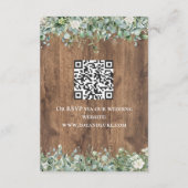Eucalyptus Greenery Wedding RSVP Card | Rustic Informatiekaartje (Achterkant)