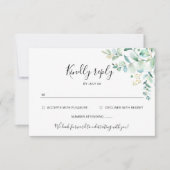 Eucalyptus Greenery Wedding Rsvp Kaart (Voorkant)