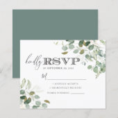 Eucalyptus Greenery Wedding RSVP-kaart (Voorkant / Achterkant)