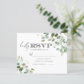 Eucalyptus Greenery Wedding RSVP-kaart (Staand voorkant)