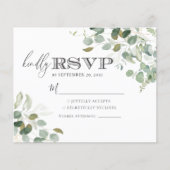 Eucalyptus Greenery Wedding RSVP-kaart (Voorkant)
