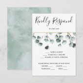 Eucalyptus Greenery Wedding RSVP-kaart Kaart (Voorkant / Achterkant)
