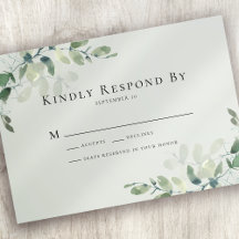 Eucalyptus Greenery Wedding RSVP-kaart