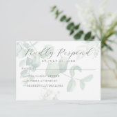 Eucalyptus Greenery Wedding RSVP-kaart RSVP Kaartje (Staand voorkant)
