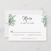 eucalyptus greenery wedding RSVP kaartje (Voorkant)