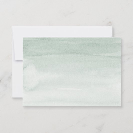 Eucalyptus Greenery Wedding Rsvp met maaltijdoptie (Achterkant)