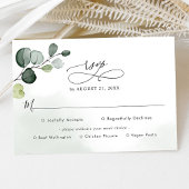 Eucalyptus Greenery Wedding Rsvp met maaltijdoptie