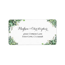 Eucalyptus Greenery Wedding RSVP Return Address