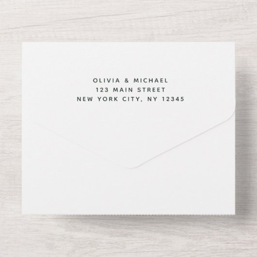 Eucalyptus Greenery Wedding Sage Green RSVP All In One Uitnodiging (Achterkant)