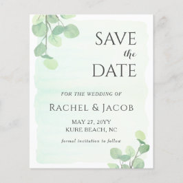 Eucalyptus Greenery Wedding Save the Date