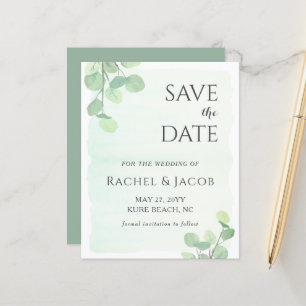 Eucalyptus Greenery Wedding Save the Date