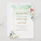 Eucalyptus Greenery Wedding Save the Date (Voorkant)