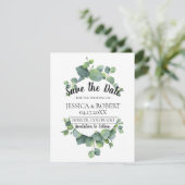 Eucalyptus Greenery Wedding Save the Date (Staand voorkant)