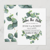 Eucalyptus Greenery Wedding Save the Date (Voorkant / Achterkant)