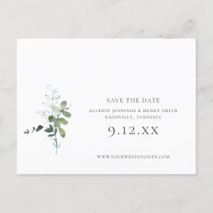 Eucalyptus Greenery Wedding Save the Date Aankondigingskaart
