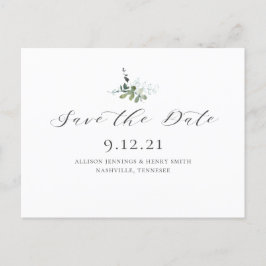 Eucalyptus Greenery Wedding Save the Date Aankondigingskaart