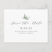 Eucalyptus Greenery Wedding Save the Date Aankondigingskaart (Voorkant)