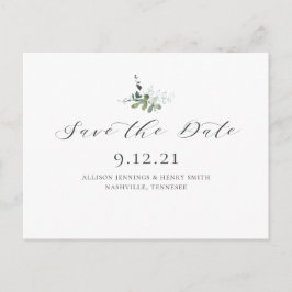 Eucalyptus Greenery Wedding Save the Date Aankondigingskaart