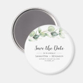 Eucalyptus Greenery Wedding Save the Date Magneet (Voorkant / Achterkant)