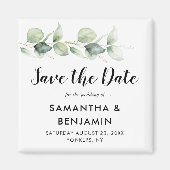 Eucalyptus Greenery Wedding Save the Date Magneet (Voorkant)