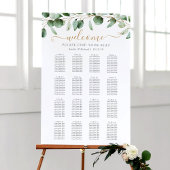 Eucalyptus Greenery Wedding Seating Chart 16 Tabel Poster