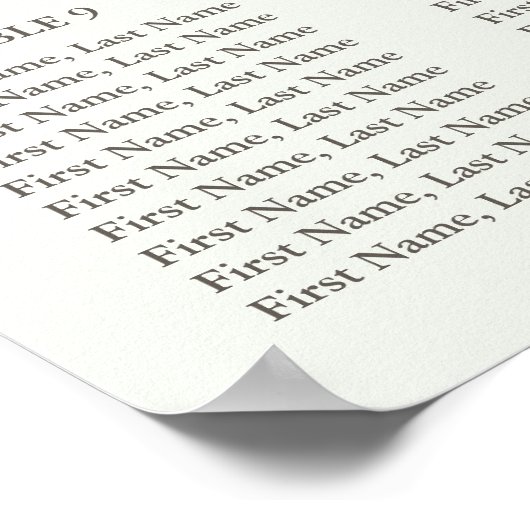 Eucalyptus Greenery Wedding Seding Chart Poster (Hoek)