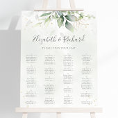Eucalyptus Greenery Wedding Seding Chart Poster