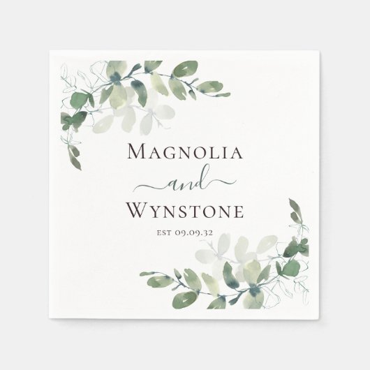 Eucalyptus Greenery Wedding Servet (Voorkant)
