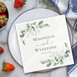 Eucalyptus Greenery Wedding Servet