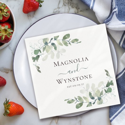 Eucalyptus Greenery Wedding Servet