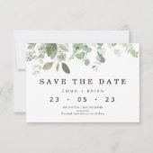 Eucalyptus Greenery Wedding Sla de datum Kaart (Voorkant)