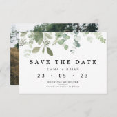 Eucalyptus Greenery Wedding Sla de datum Kaart (Voorkant / Achterkant)