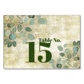 Eucalyptus Greenery Wedding Table Kaart (Achterkant)