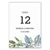 Eucalyptus Greenery Wedding Table Kaart Number (Voorkant)