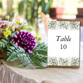 Eucalyptus Greenery Wedding Table Number Kaarten