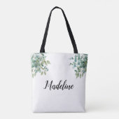 eucalyptus greenery wedding tote bag (Achterkant)