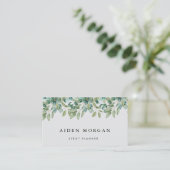 eucalyptus greenery wedding visitekaartje (Staand voorkant)