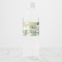 Eucalyptus Greenery Wedding Water Bottle Labels Waterfles Etiket