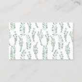 Eucalyptus Greenery Wedding Website QR Code Kaart Visitekaartje (Achterkant)