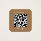 Eucalyptus Greenery Wedding Website QR Code RSVP Vierkante Visitekaartjes (Achterkant)