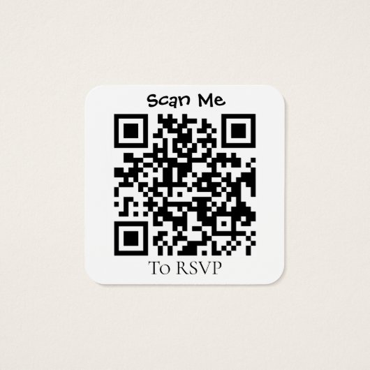 Eucalyptus greenery Wedding Website QR Code RSVP Vierkante Visitekaartjes (Achterkant)