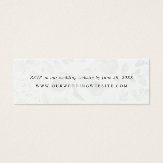 Eucalyptus Greenery Wedding Website RSVP-kaart Mini Visitekaartjes (Voorkant)