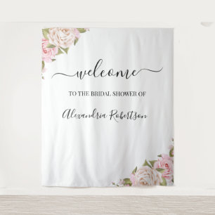 Eucalyptus Greenery Wedding Welcome Tapestry Wandkleed