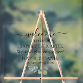 Eucalyptus Greenery Wedding Welkom Acryl Bord (Neutraal)