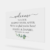 Eucalyptus Greenery Wedding Welkom Acryl Bord (Hoek)