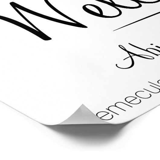 Eucalyptus Greenery Wedding Welkom Poster (Hoek)