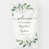 Eucalyptus Greenery Wedding Welkom Spandoek (Verticaal)