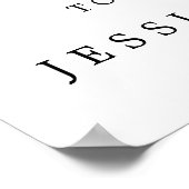 Eucalyptus Greenery Wedding Welkomstteken met foto Poster (Hoek)