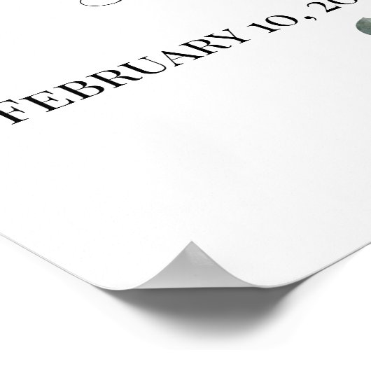 Eucalyptus Greenery Wedding Welkomstteken Poster (Hoek)